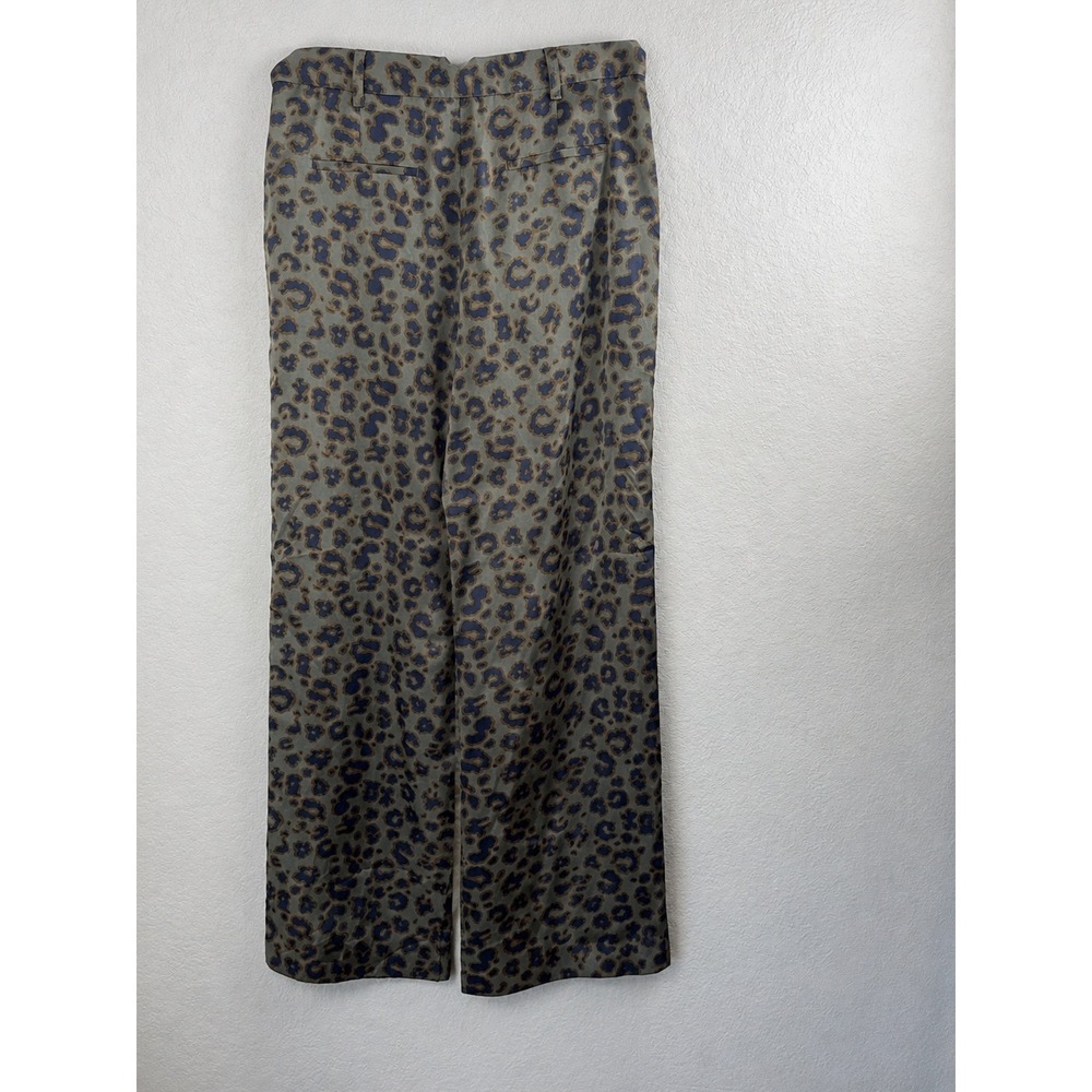 ba&sh Women's Size 38 Leopard Print Wide Leg Pants High Rise Pleated NWT - Picture 3 of 9